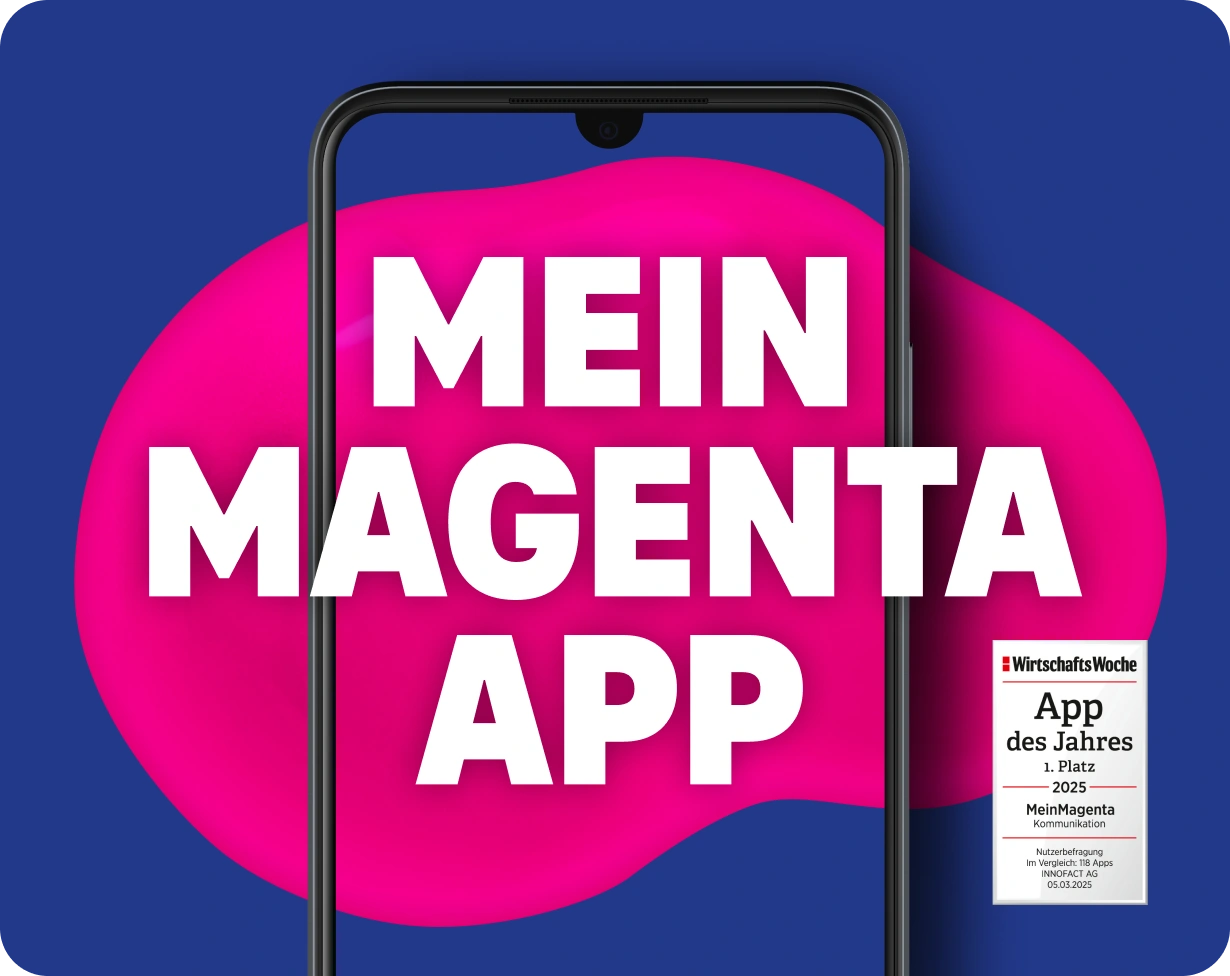 Mein Magenta App mit Auszeichnung: WirtschaftsWoche - App des Jahres 1. Platz 2025