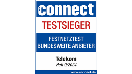 Connect Testsieger - Festnetztest Bundesweiter Anbieter - Telekom Heft 09/2024